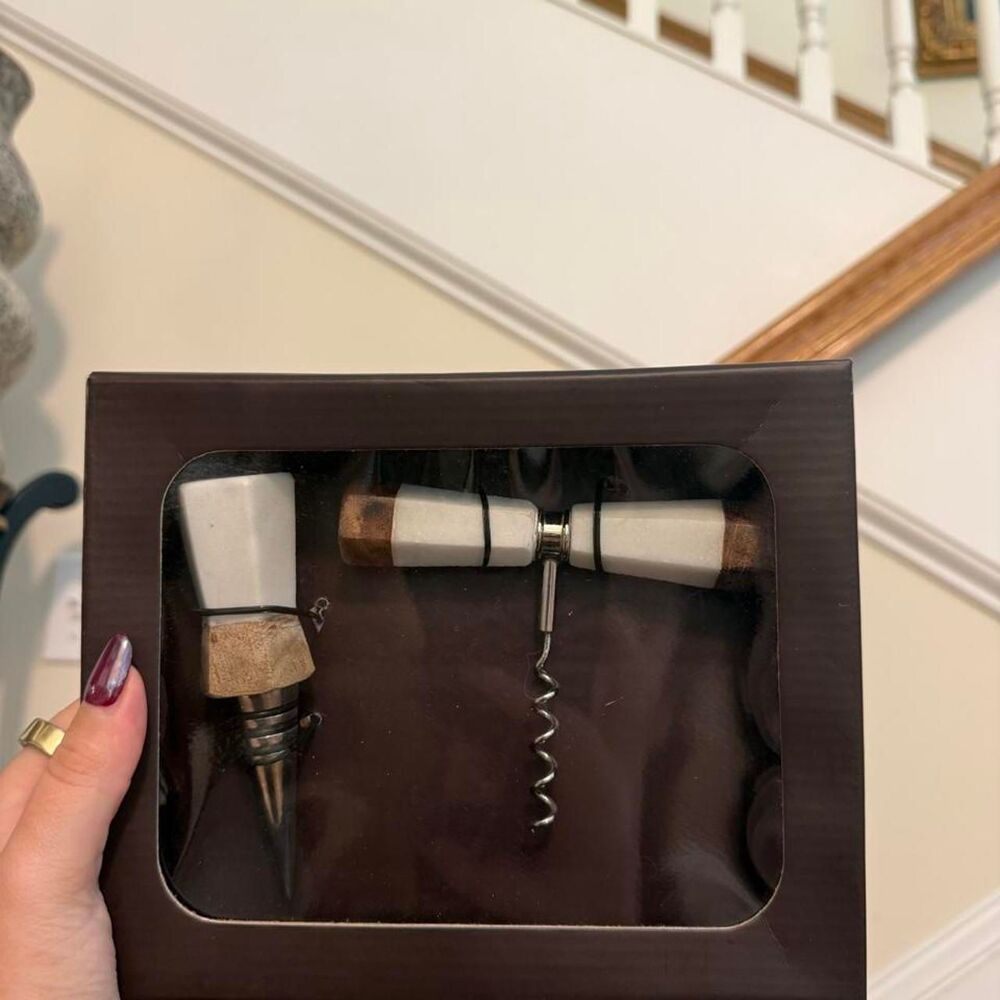 NEW IN BOX Hex Bar tools Set wood and marble